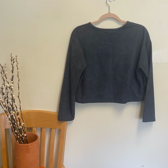 Faux Suede Crop Top - Picture 2 of 4